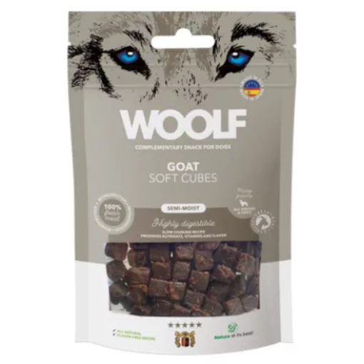 WOOLF MONOPROTEIN Főtt Kecskahús kockák 100g