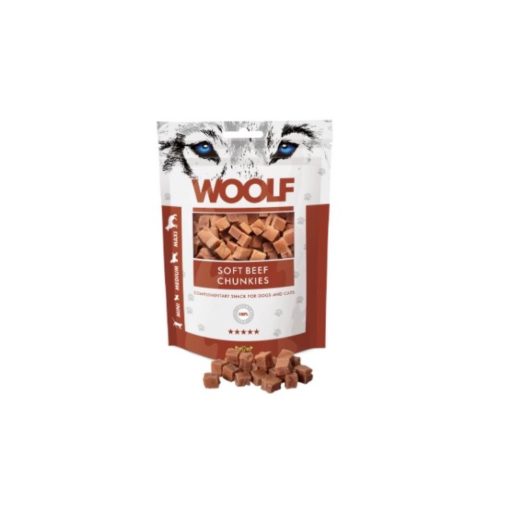 WOOLF Jutalomfalat kutyáknak Marhahúskocka 100g