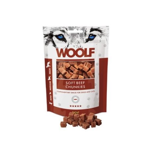 WOOLF Jutalomfalat kutyáknak Nyúlkocka 100g
