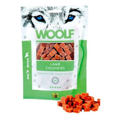 WOOLF Jutalomfalat kutyáknak Bárányhúskocka 100g