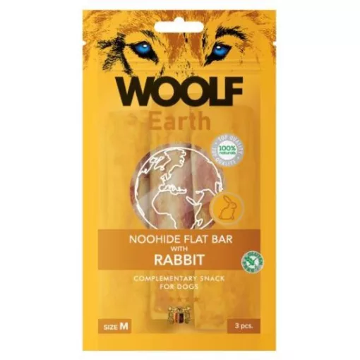 WOOLF Earth Noohide Kollagénes Rúd Nyúllal (S) 90g