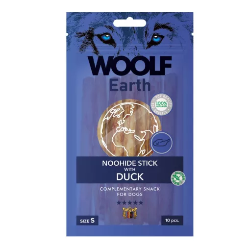 WOOLF Earth Noohide Kollagénes Rúd Kacsával (S) 90g