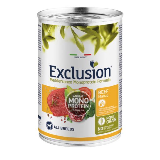 EXCLUSION Mediterraneo Monoprotein Formula Adult Beef Konzerv 400g