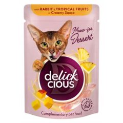   DELICKCIOUS alutasakos macskaeledel 85g  Szósz Nyúl Trópusigyümölcs