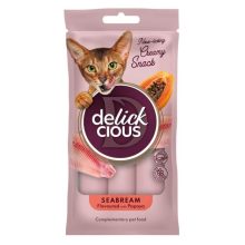DELICKCIOUS Creamy Snack macskáknak 4x15g (60g) Durbincs Papaya