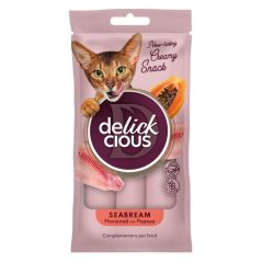   DELICKCIOUS Creamy Snack macskáknak 4x15g (60g) Durbincs Papaya