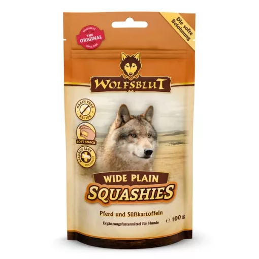 Wolfsblut Wide Plain Squashies Lóhús Édesburgonyával Snack kutyáknak 100g