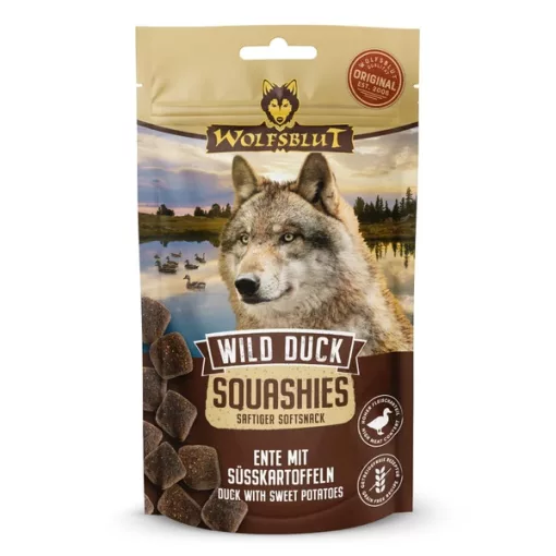 Wolfsblut Wild Duck Squashies Vadkacsahús Édesburgonyával Snack kutyáknak 100g