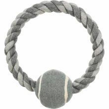 TRIXIE Rágókötél karika teniszlabdával 6/18cm játék kutyáknak