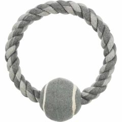   TRIXIE Rágókötél karika teniszlabdával 6/18cm játék kutyáknak