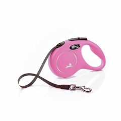 Flexi Classic szalagpóráz   S 5m/15kg Rózsaszin