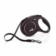 Flexi Classic szalagpóráz  M 5m/50kg Fekete