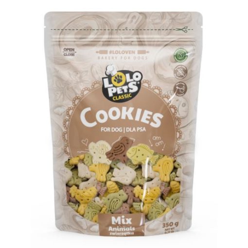 LOLO PETS Kutyakeksz Kis állatfigurás 350g