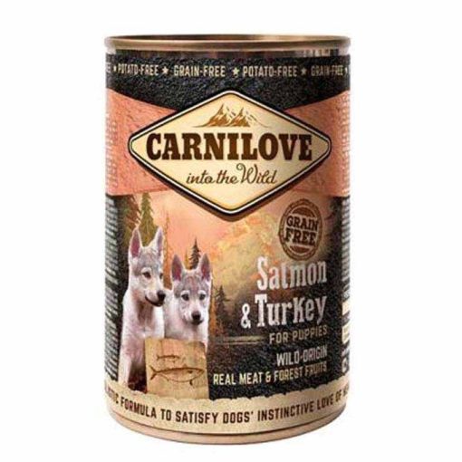 KT CARNILOVE kutya konzerv 400g Puppy Lazac+Pulyka