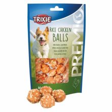 KT TRIXIE PREMIO Csirke golyók rizzsel 80g Jutalomfalat kutyáknak