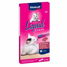 VITAKRAFT macska jutalomfalat Liquid-Snack 6x15g Máj+Biotin