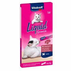 VITAKRAFT macska jutalomfalat Liquid-Snack 6x15g Máj+Biotin