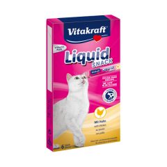   VITAKRAFT macska jutalomfalat Liquid-Snack 6x15g Csirke+Taurinnal