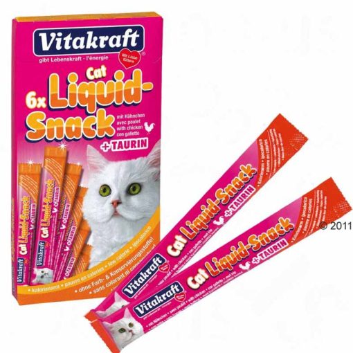 VITAKRAFT macska jutalomfalat Liquid-Snack 6x15g Csirke+Taurinnal
