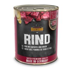   BELCANDO konzerv kutya 100% színhúsos Marha+Burgonya+Zöldborsó 800g