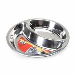 CAMON macskatál fém osztott dupla 16cm/200ml