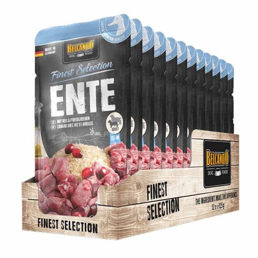 BELCANDO kutya alutasakos Kacsahús+Rizs+Vörösáfonya 125g