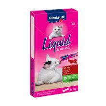VITAKRAFT macska jutalomfalat Liquid-Snack 6x15g Marha+Inulin