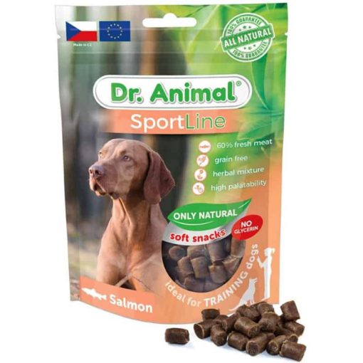 Dr. Animal Sportline Jutalomfalat Lazacos Hipoallergén 100G kutya jutalomfalat