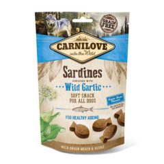   CARNILOVE kutya jutalomfalat 200g Semi Moist SNACK Szardinia+Vadfokhagyma