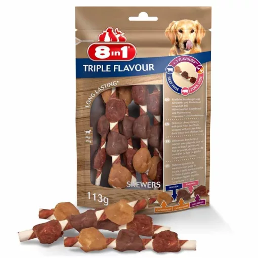 8IN1 Triple Flavour Skewers 113g Húsos nyársak