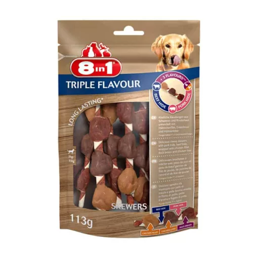 8IN1 Triple Flavour Skewers 113g Húsos nyársak