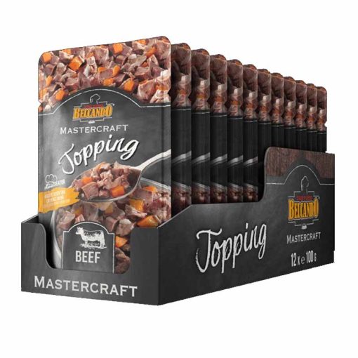 BELCANDO Mastercraft Topping kutya alutasakos 100g Friss Marhahússal