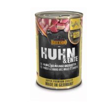 BELCANDO konzerv kutya 100% színhúsos Csirke+Kacsa+Köles+Sárgarépa 400g