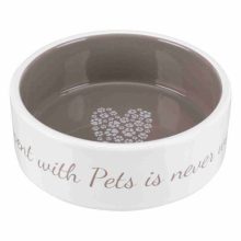 TRIXIE kerámia tál Pet's Home  0,3L/12cm Krém/Világoskék Kutyáknak