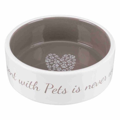 TRIXIE kerámia tál Pet's Home  0,3L/12cm Krém/Világoskék Kutyáknak