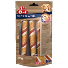 8IN1 Triple Flavour Rolls 3db/113g Rágórúd (csirke+marha+sertés)