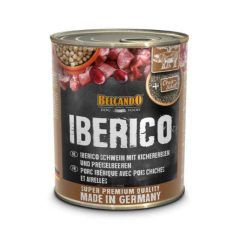   BELCANDO konzerv kutya 100% színhúsos Iberico sertéshús csicseriborsóval és vörösáfonyával 800g