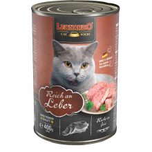 LEONARDO Premium macska konzerv Májban Gazdag 400G