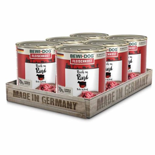 BEWI-DOG konzerv kutya  800g Marhahúsban gazdag