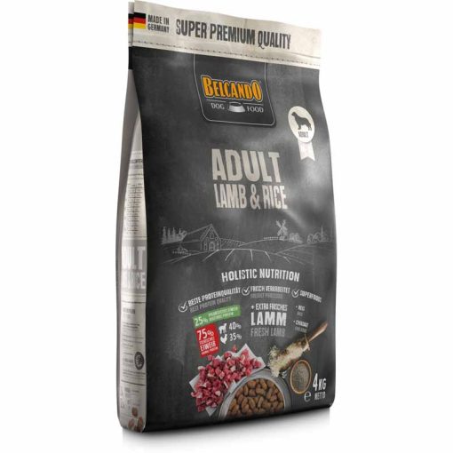 BELCANDO kutya száraztáp Adult Lamb & Rice  4kg (friss hússal)