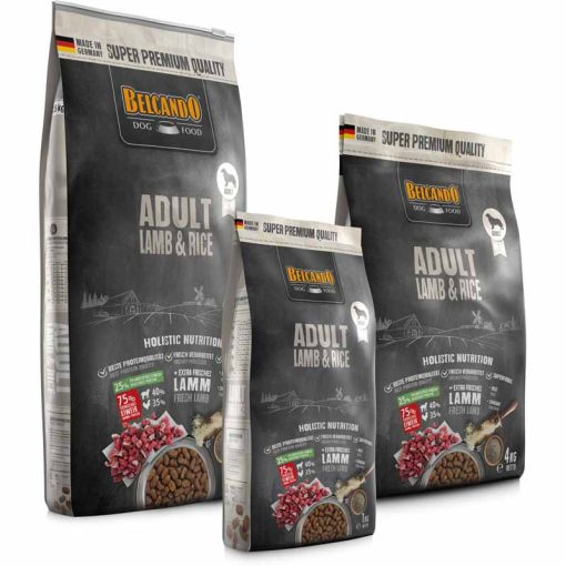 BELCANDO kutya száraztáp Adult Lamb & Rice  4kg (friss hússal)