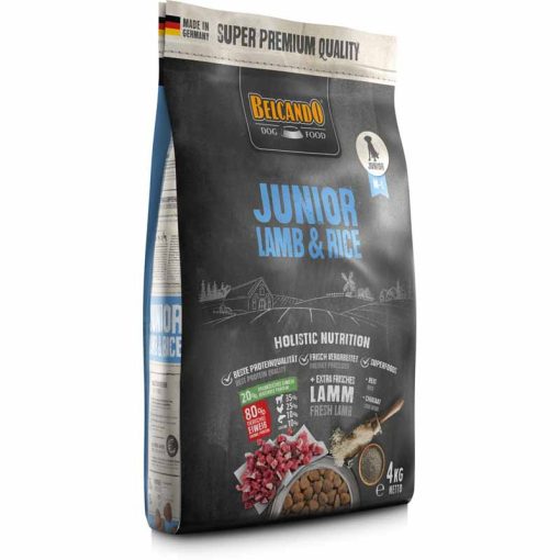 BELCANDO kutya száraztáp Junior Lamb & Rice  4kg (friss hússal)