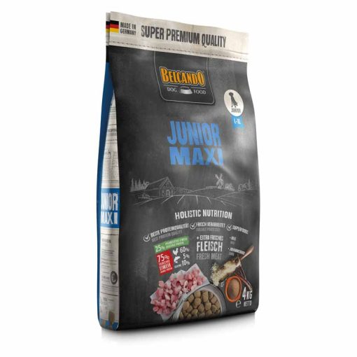 BELCANDO kutya száraztáp Junior Maxi  4kg (friss hússal)