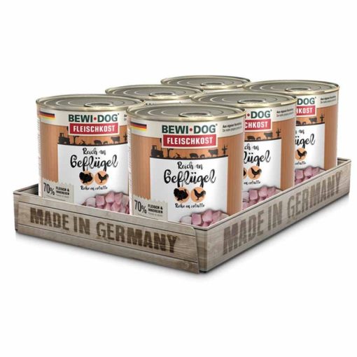 BEWI-DOG konzerv kutya  800g Baromfiban gazdag