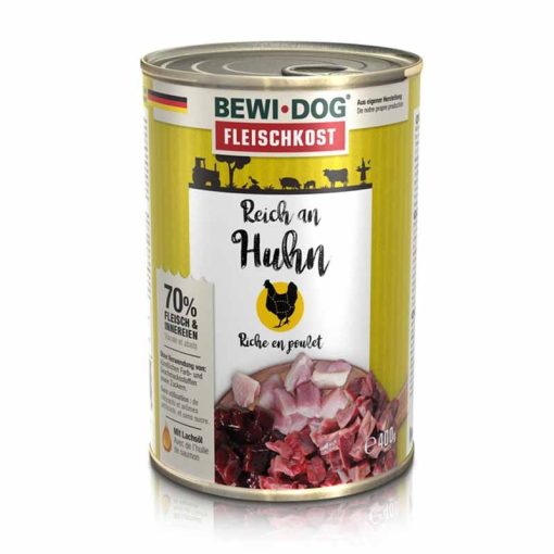 BEWI-DOG konzerv kutya  400g Tyúkhúsban gazdag