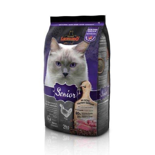 LEONARDO Premium macskatáp 2kg Senior Csirke - friss hússal