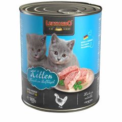   LEONARDO Premium macska konzerv Kitten Baromfihúsban Gazdag 800G