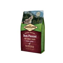   CARNILOVE macska száraz 2kg Adult Kacsa+Fácán Hairball Controll