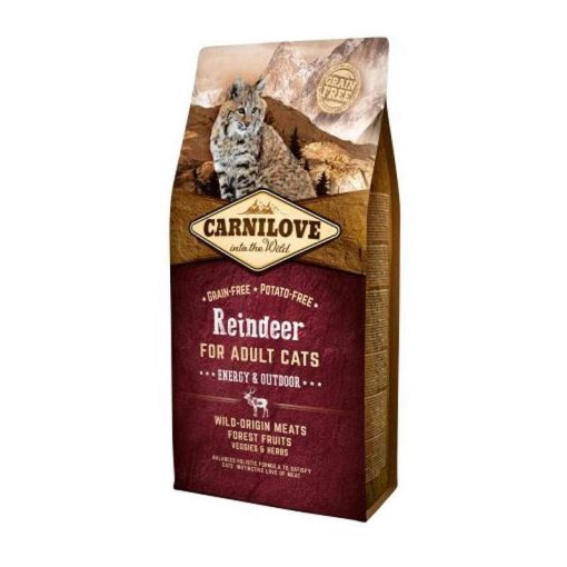 Carnilove Adult Rénszarvas Energy & Outdoor 6Kg macskatáp, szárazeledel, száraztáp