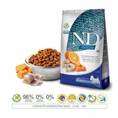   N&D Dog Ocean MINI Adult 800g Tőkehal+Sütőtök+Narancs